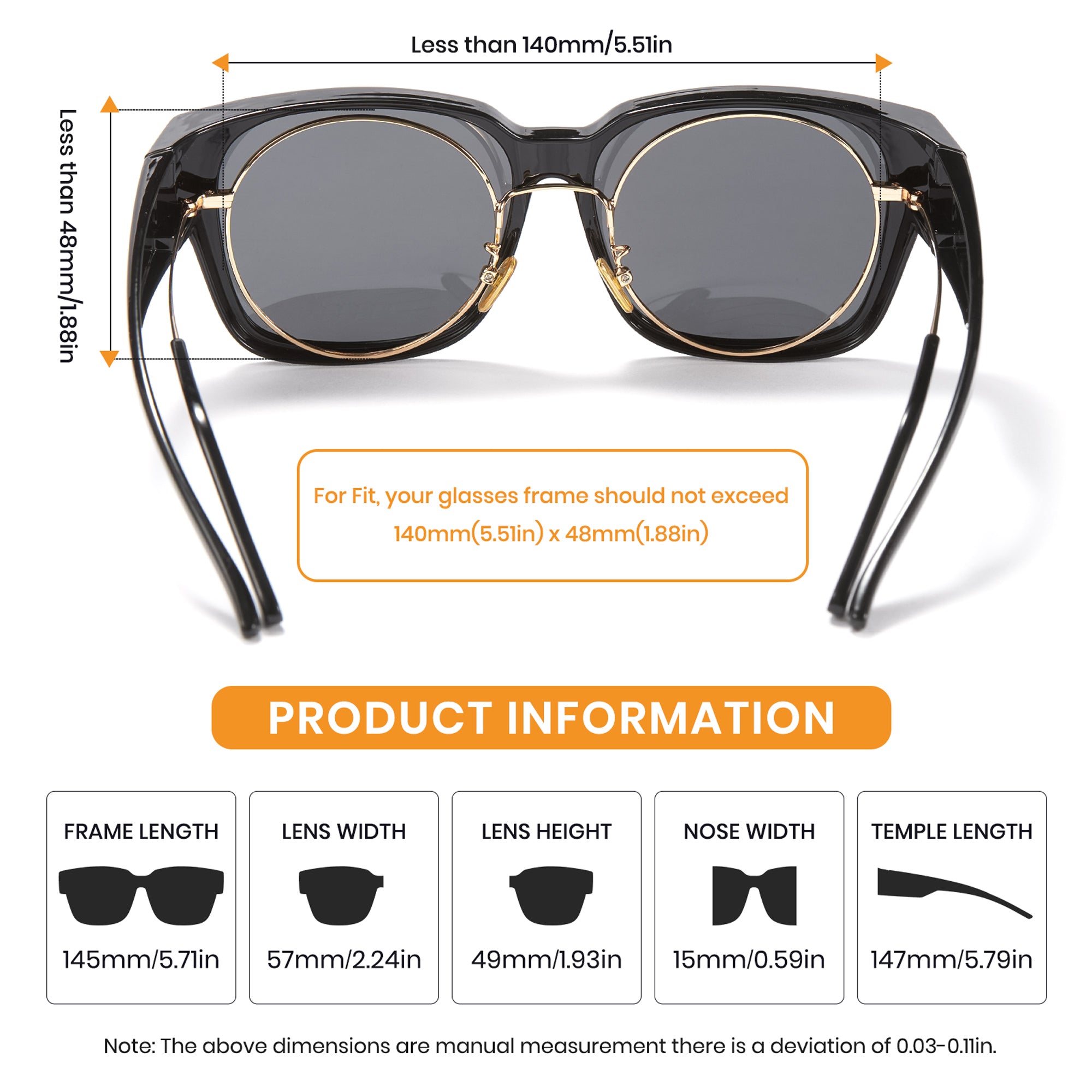 LENTES DE SOL 1821 (encajar sobre gafas)